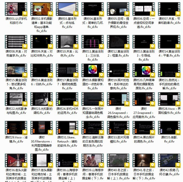 《手机摄影 如何拍出旅行大片》50节课 推荐学习 全球IPhone摄影大赛金奖得主[mp4]-天涯网
