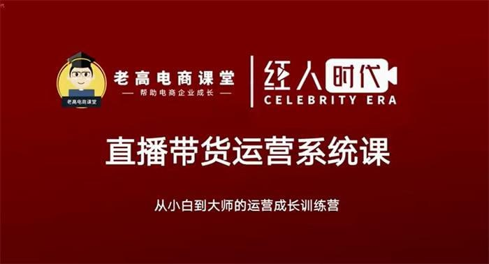 老高电商课堂 - 抖音直播带货运营系统课-天涯网