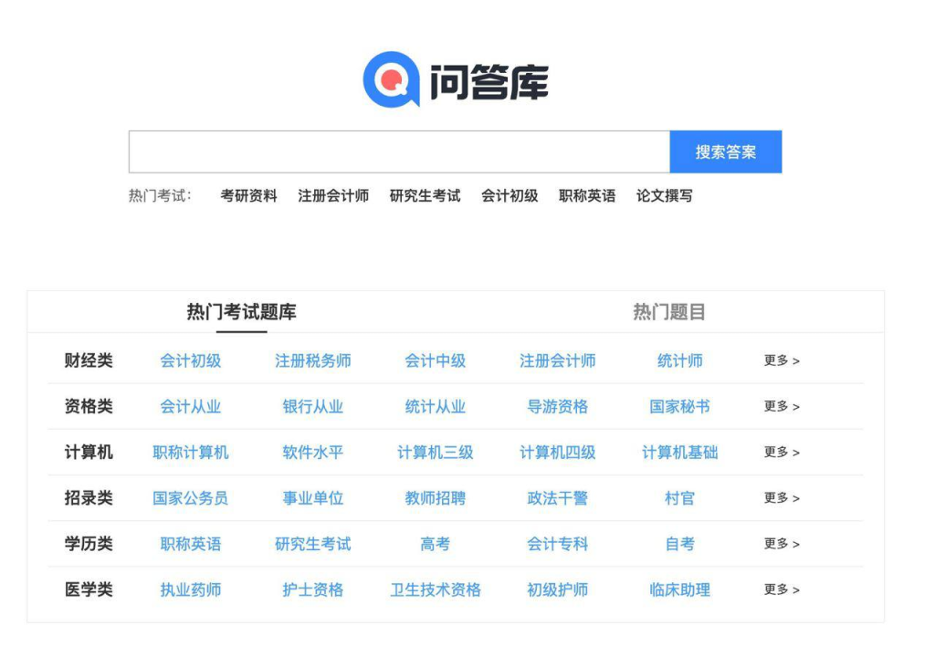 问答库 - 非常全面的考试题库搜索网站问答库-天涯网