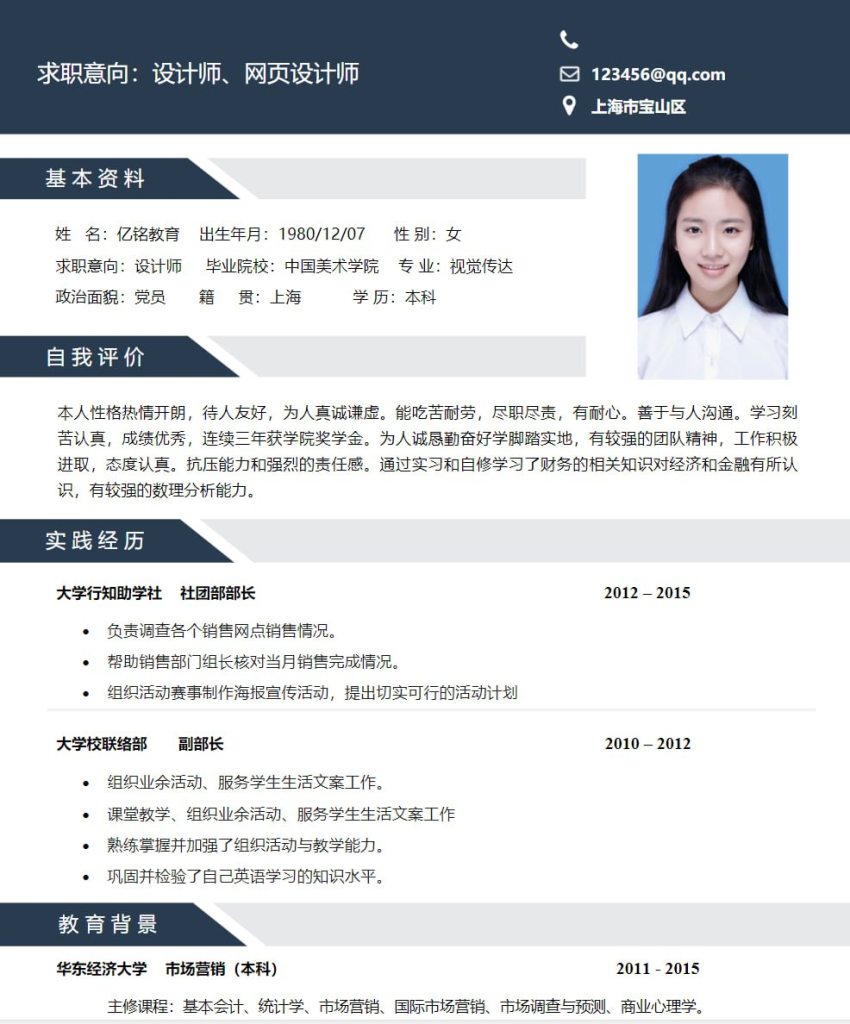 应届生 职场 简历模板超全合集-天涯网