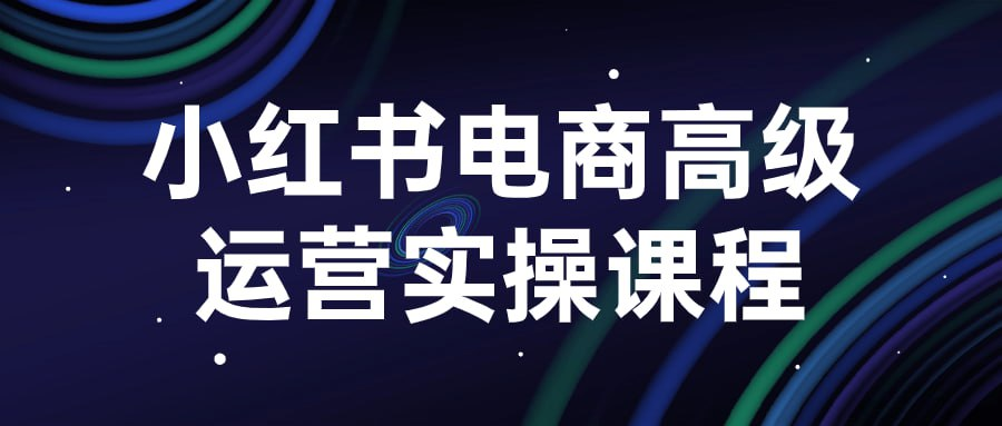 小红书电商高级运营实操课程-天涯网