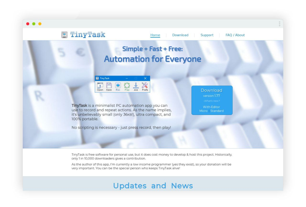 📱 TinyTask - 轻量级 Windows 自动化工具-天涯网