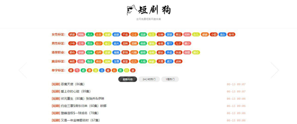 [网站分享] 短剧狗 - 短剧资源下载站-天涯网