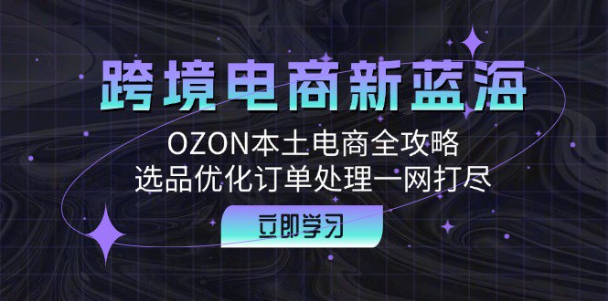跨境电商新蓝海：OZON本土电商全攻略，选品优化订单处理一网打尽-天涯网