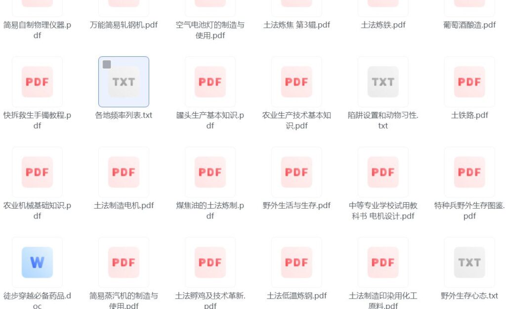 人类文明精粹 末世、穿越必备书籍大合集 文明重建-天涯网