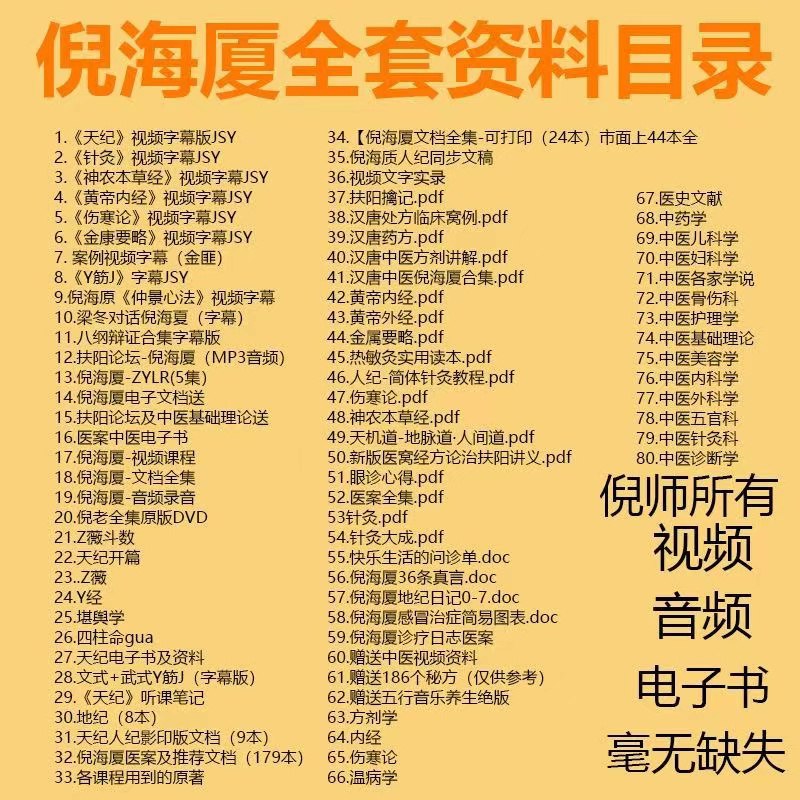 《自学中医 倪海厦全套视频（字幕版）》-天涯网